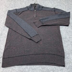 Buckle Black Sweater Mens Large Athletic Fit Colorblock 1/4 Zip Sweatshirt